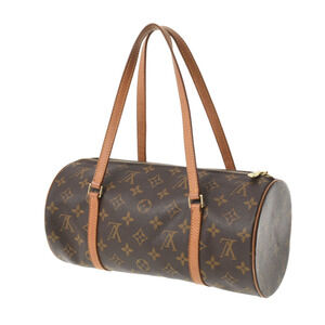 Louis Vuitton L Handbag Papillon Monogram Brown Canvas